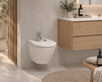 Roca The Gap Round Wall Hung Bidet with Cover