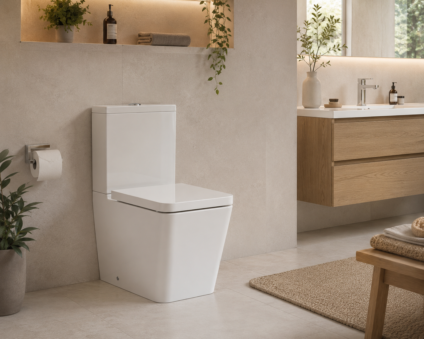 Roca Inspira Rimless Square Close Coupled Pan