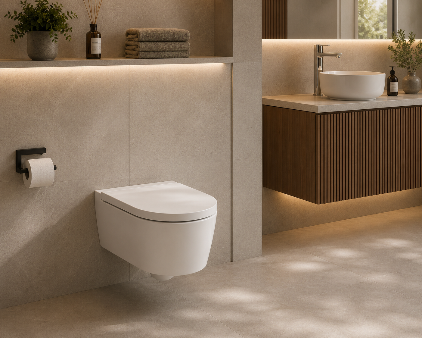 Roca Inspira Compact Round Rimless Wall Hung Pan