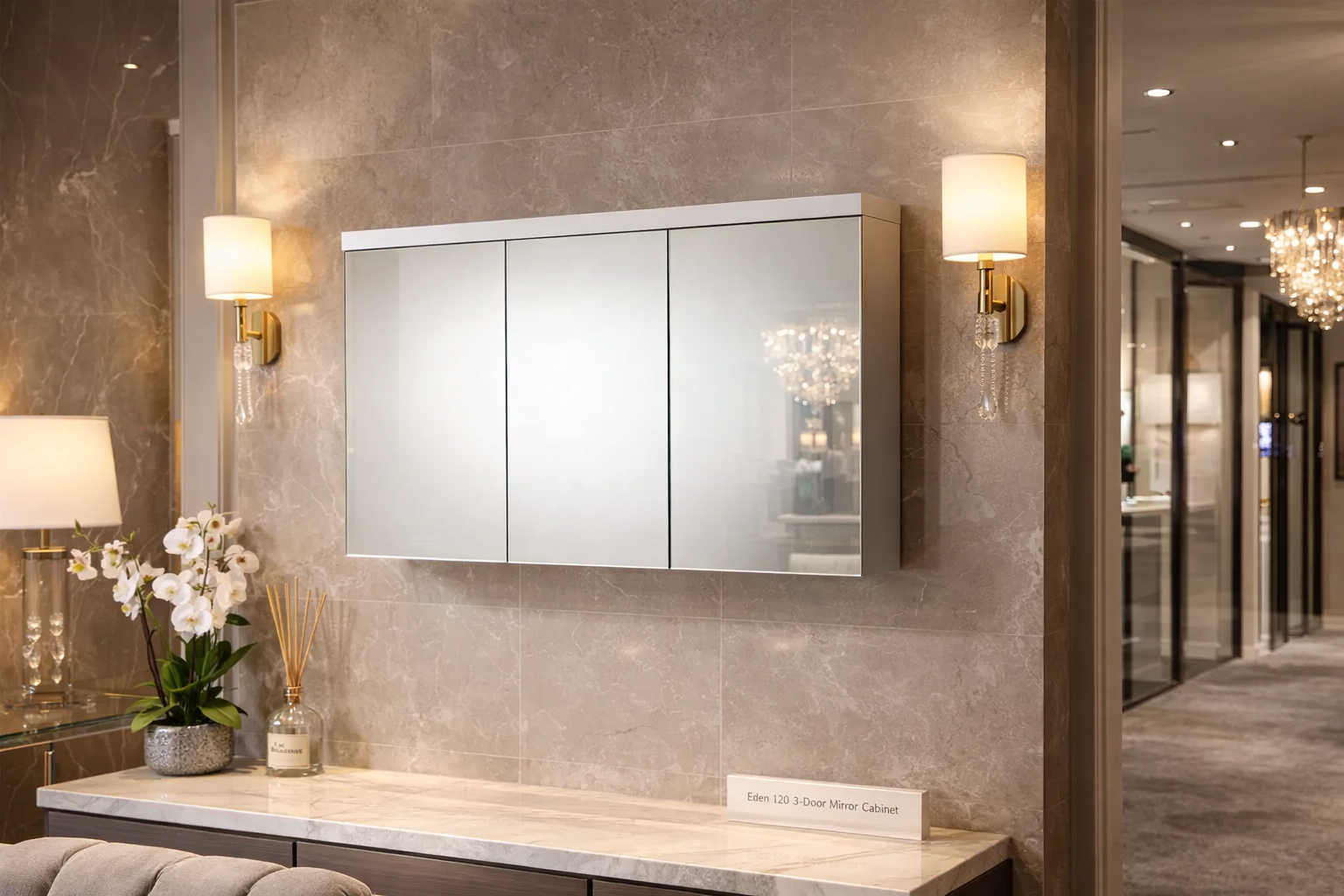 Eden 120 3-Door Mirror Cabinet
