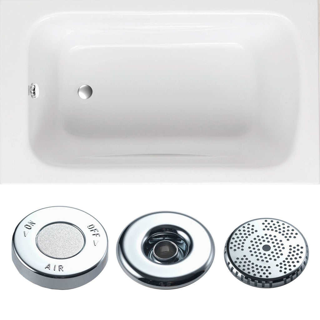 Dakota 1200 x 700mm Bath - Whirlpool Option 1