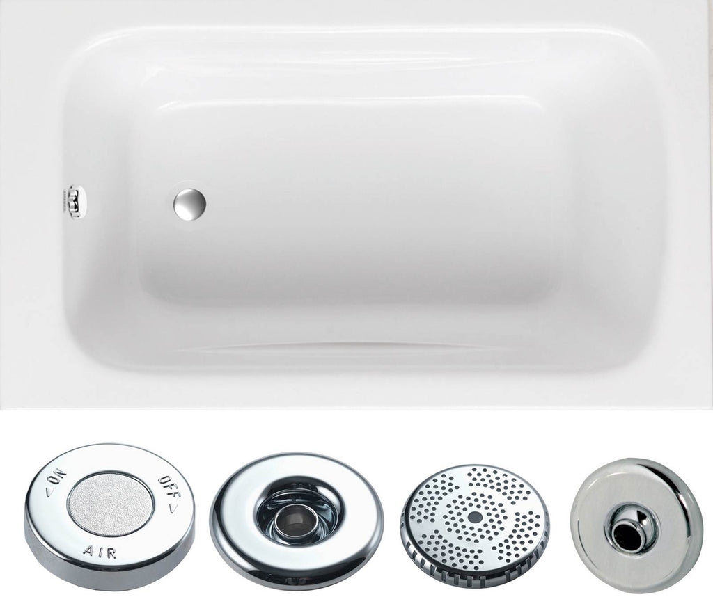 Dakota 1200 x 700mm Bath - Whirlpool Option 2