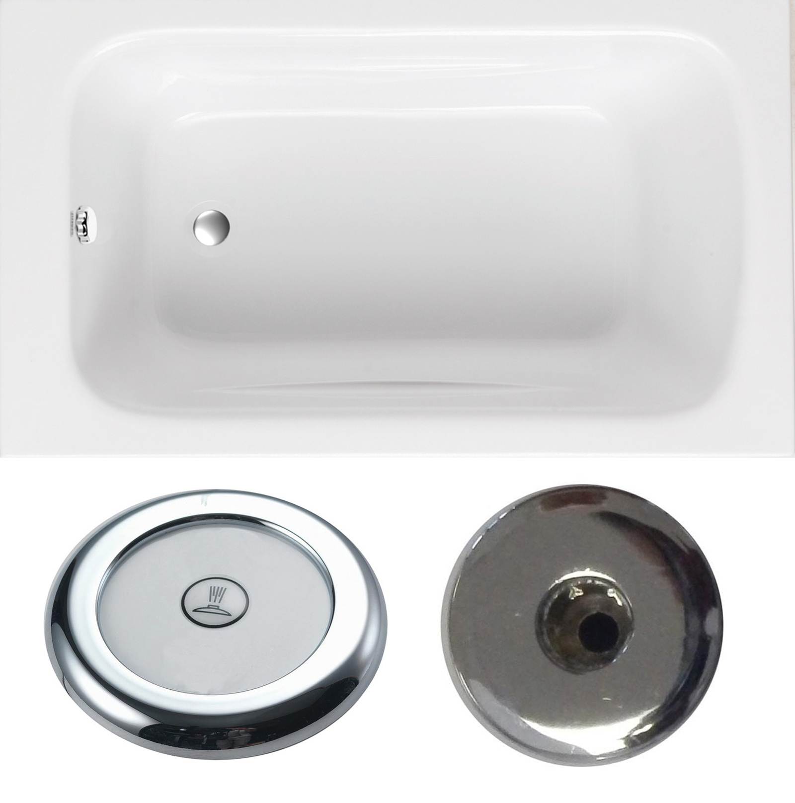 Dakota 1200 x 700mm Bath - Whirlpool Option 4
