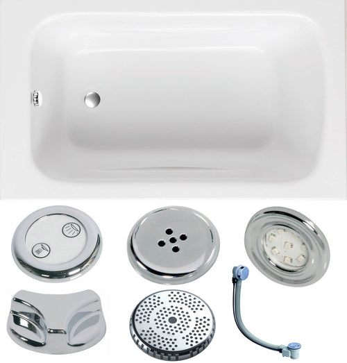 Dakota 1200 x 700mm Bath - Whirlpool Option 5