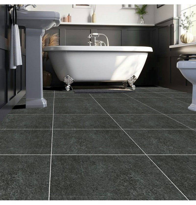 DuraFloor Dark Grey Stone Rigid Click Luxury Vinyl Tile Flooring – 1.86m² Pack