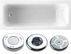 Deco 1700 x 700mm Single Ended Whirlpool Bath - Option 1
