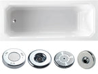 Deco 1700 x 700mm Single Ended Whirlpool Bath - Option 2