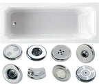 Deco 1700 x 700mm Single Ended Whirlpool Bath - Option 3