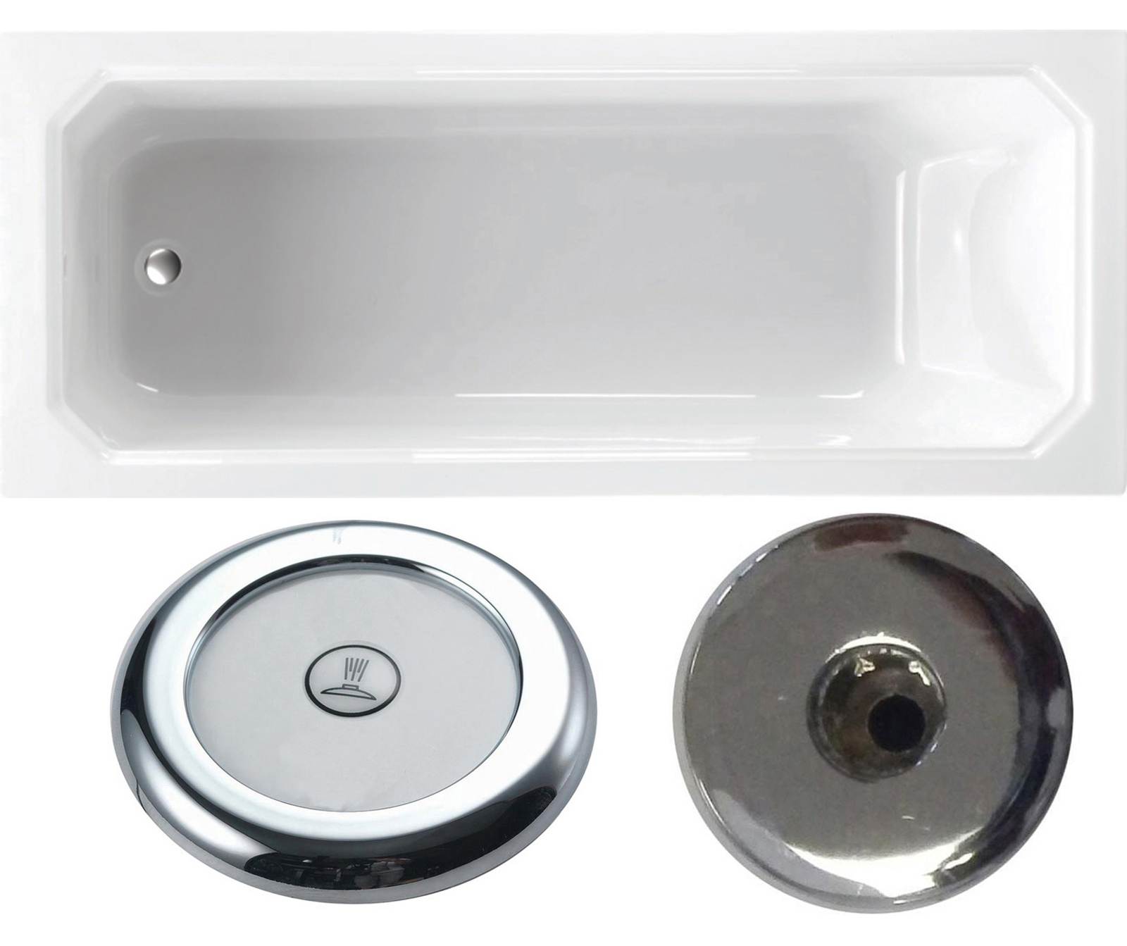 Deco 1700 x 700mm Single Ended Airspa Bath - Option 4