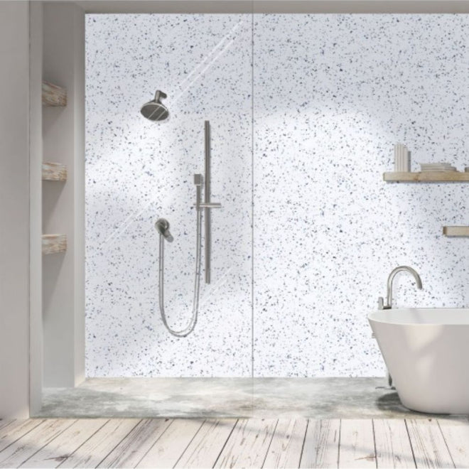 DuraPanel White Sparkle Gloss Bathroom Wall Panel 11mm | Square Edge or Duralock T&G