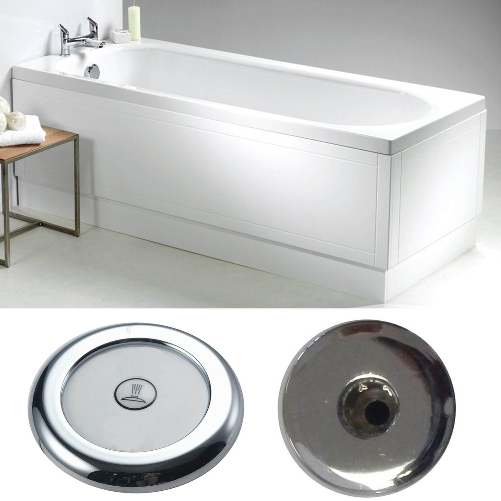 Ebony 1700 x 700mm Bath - Whirlpool Option 4
