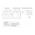 Eden 1000mm Square Basin Combination Unit with Slimline WC Housing – Left or Right Hand