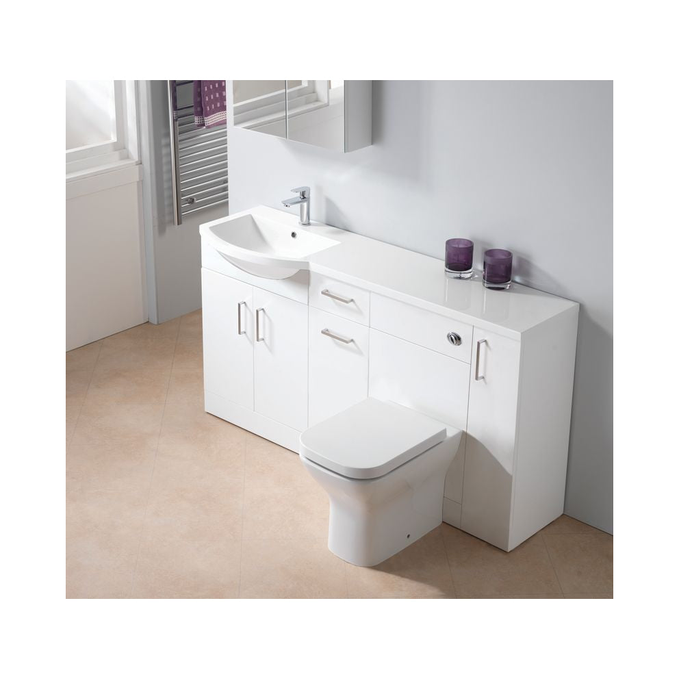 Eden Curved 1500mm 1-Piece Basin Combination