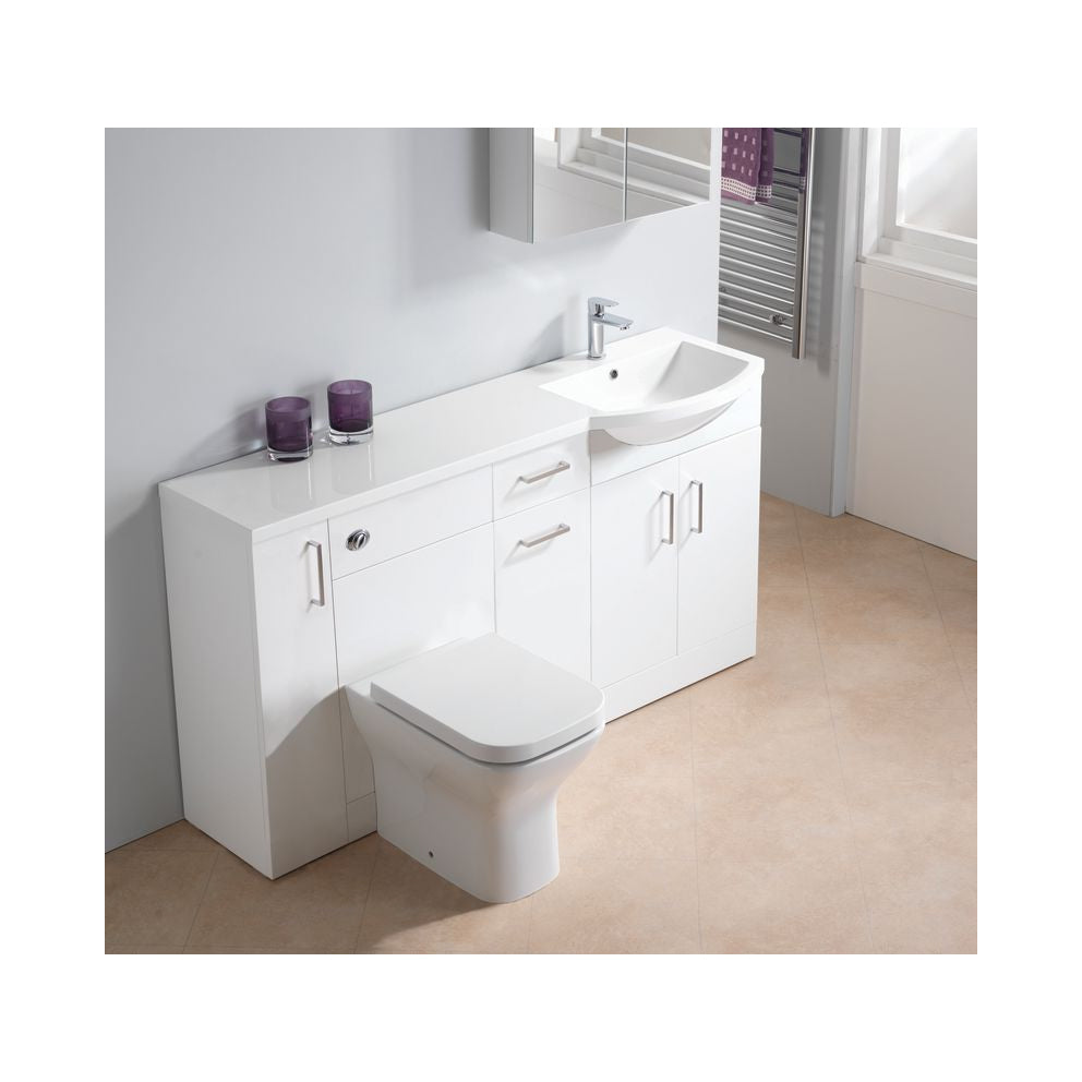 Eden Curved 1500mm 1-Piece Basin Combination