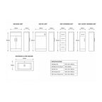 Eden 1800mm Base Unit, WC Unit, Single Base & 4-Drawer Combination