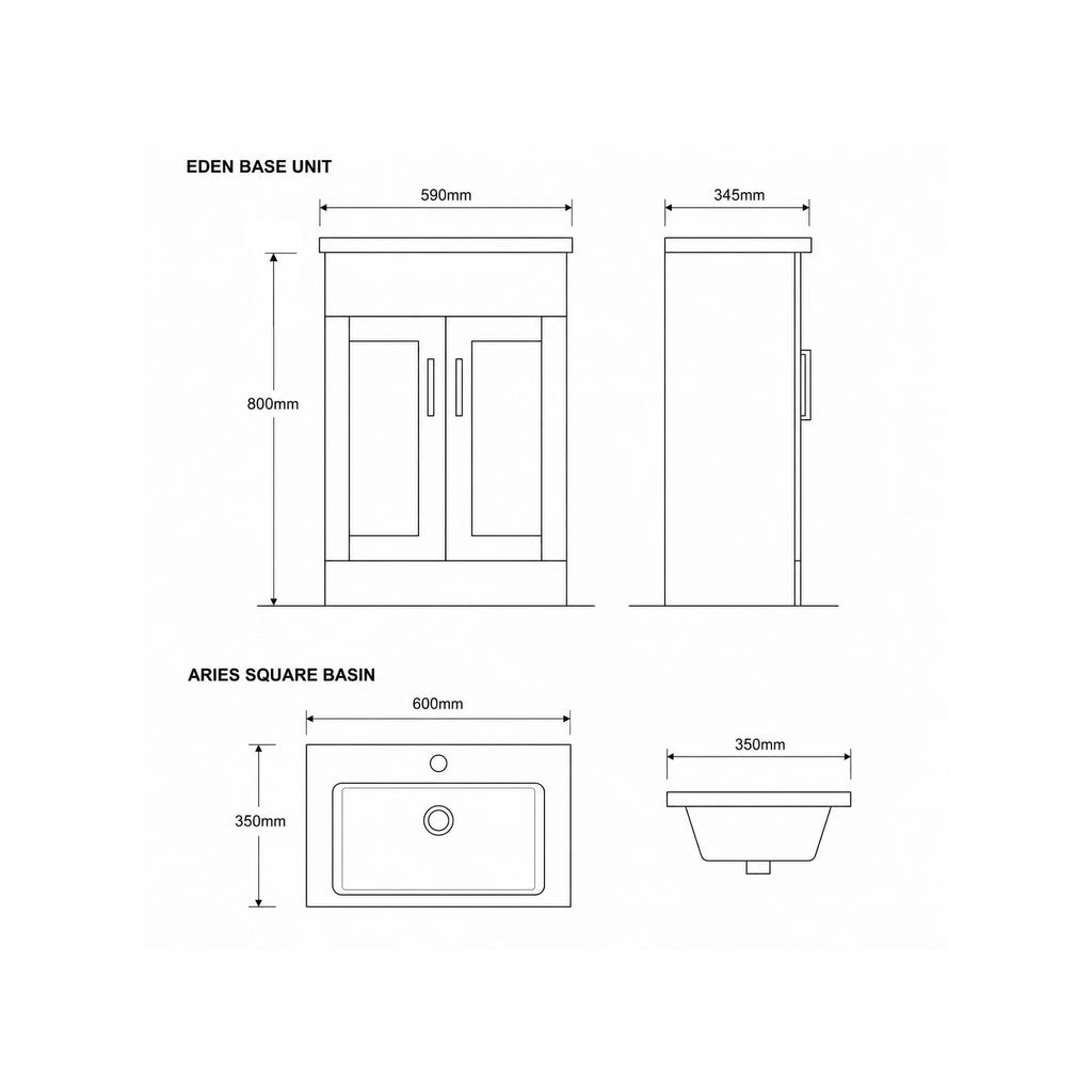 Eden 60 Vanity Unit & Basin