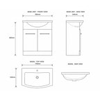 Eden 700mm Base Unit & Basin
