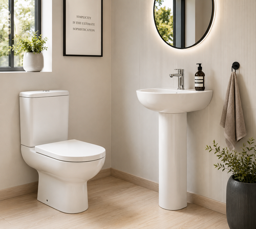 Eton 4-Piece Cloakroom Set - 1 Tap Hole