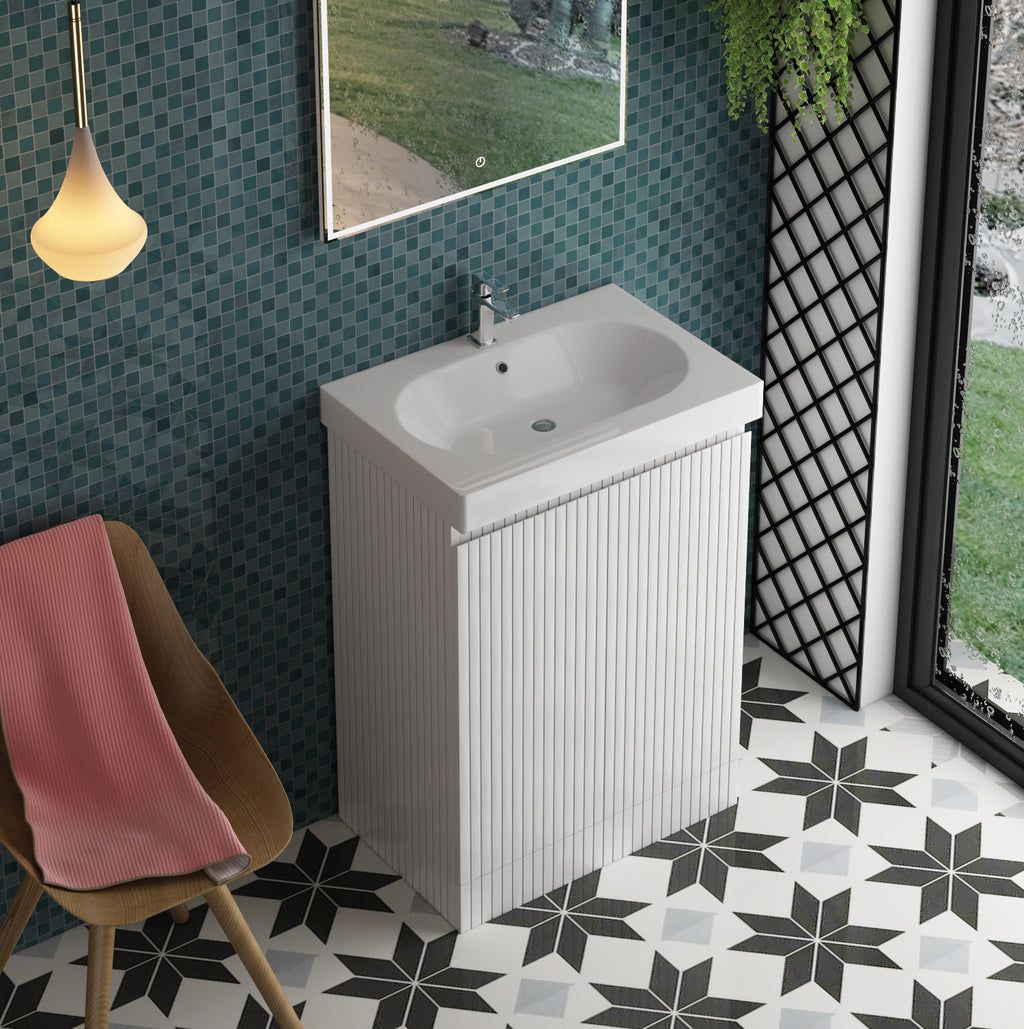 Evora 60 Base Unit & Basin - Gloss White