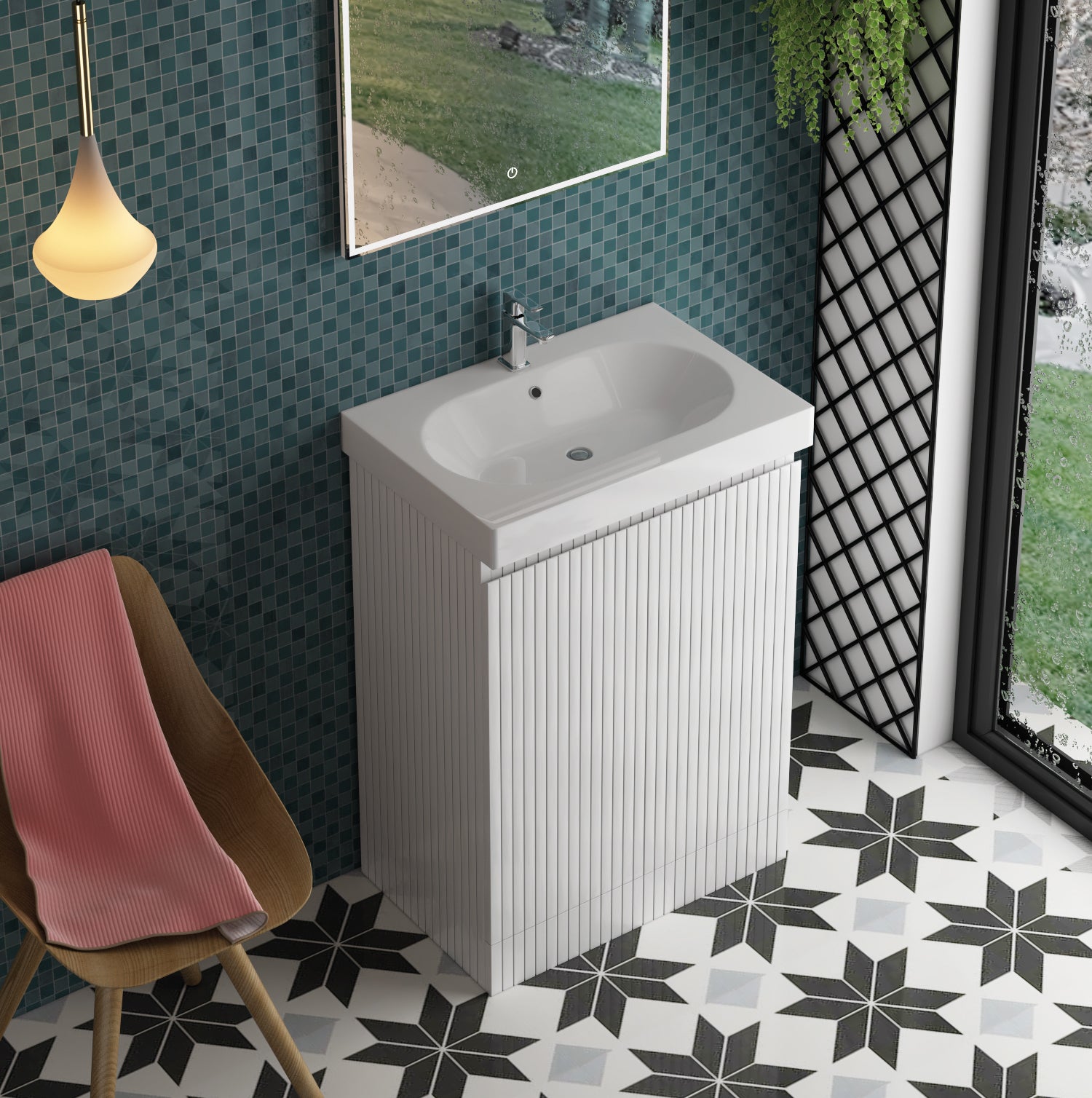 Evora 60 Base Unit & Basin - Gloss White