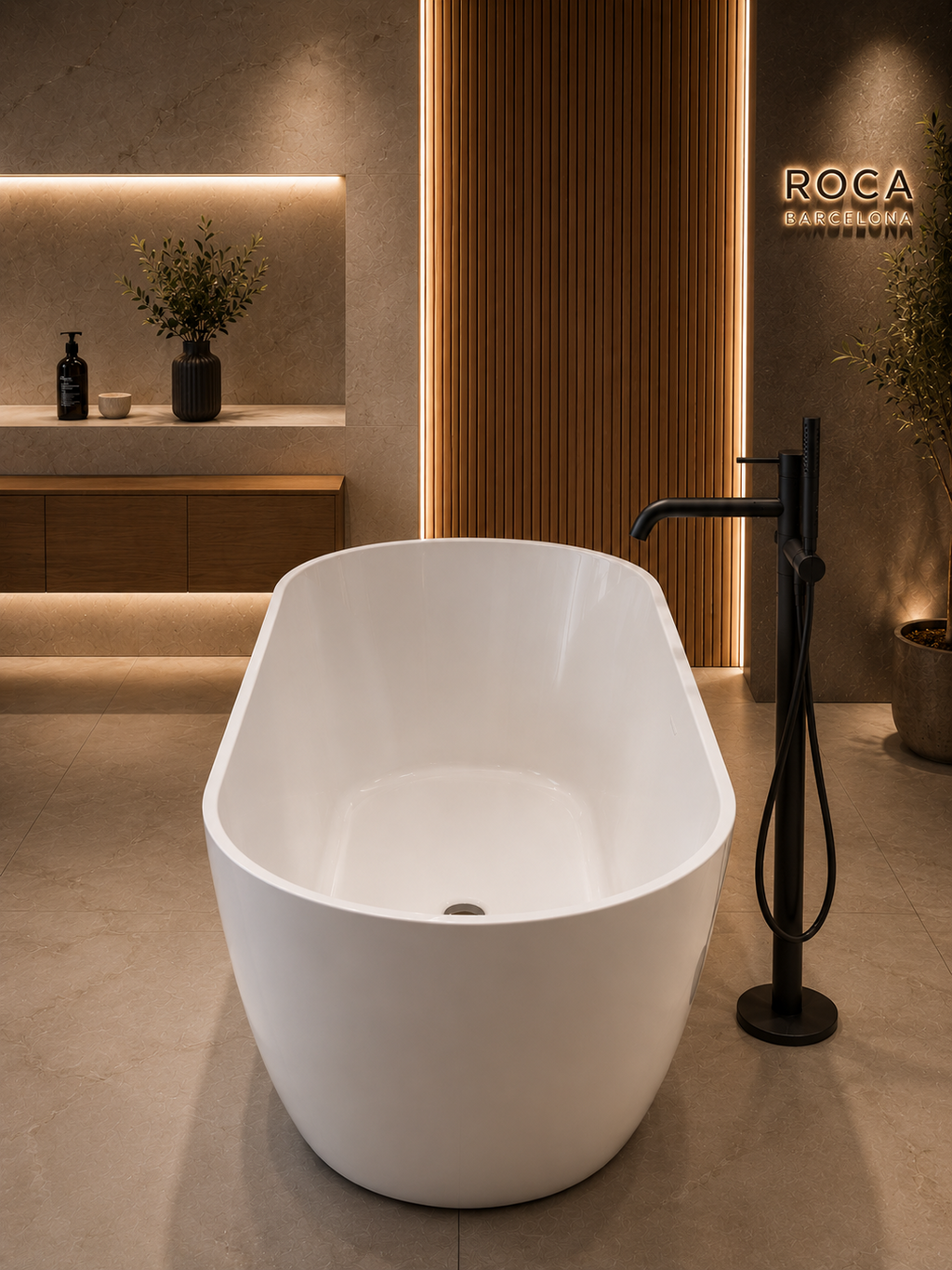 Roca Ona Floorstanding Bath-Shower Mixer