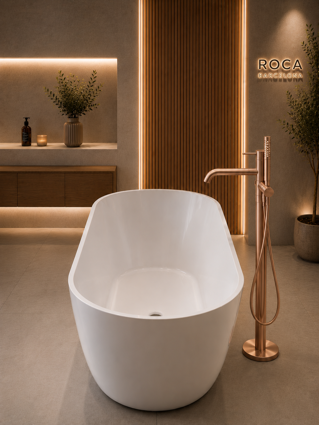 Roca Ona Floorstanding Bath-Shower Mixer