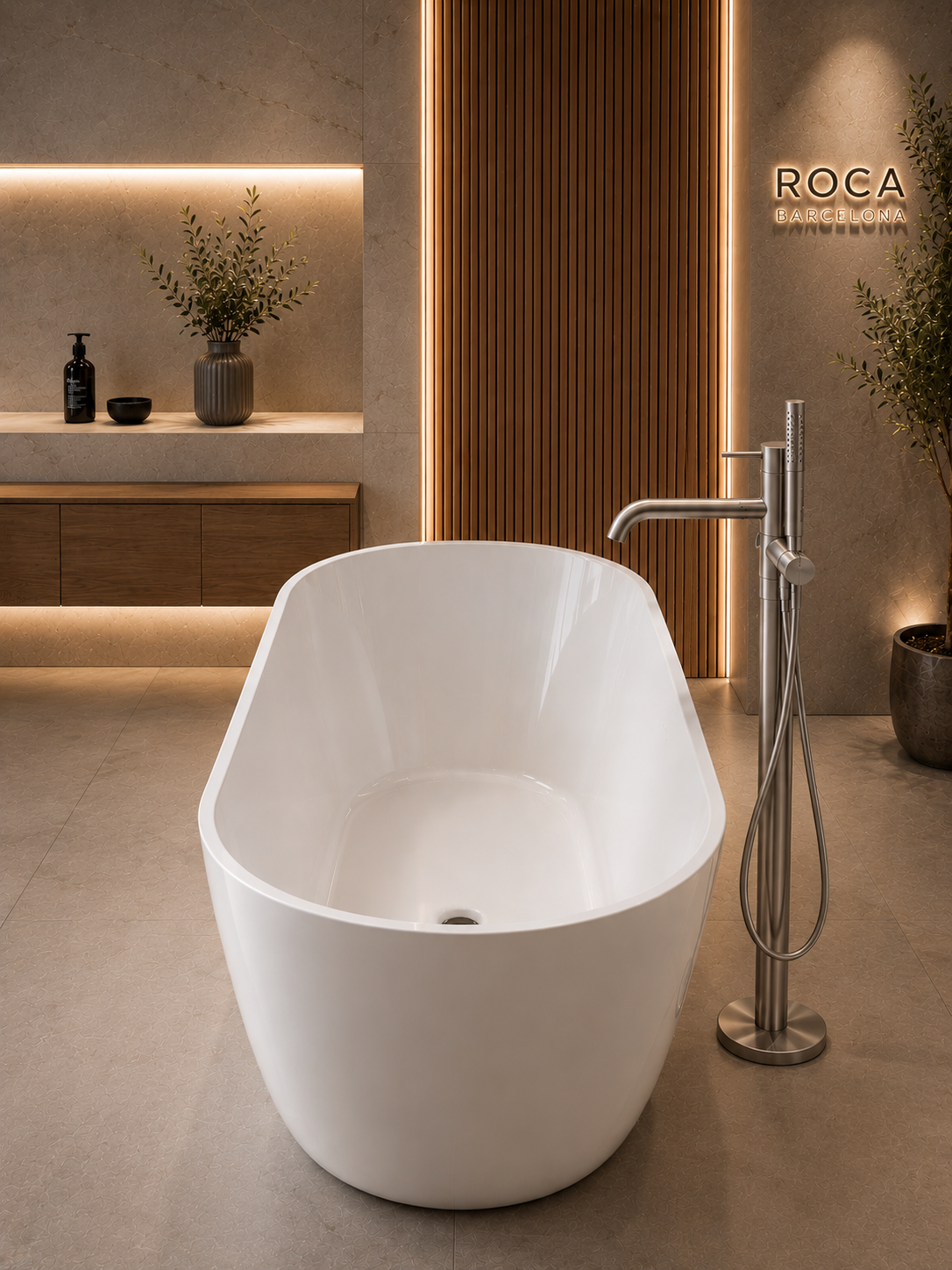 Roca Ona Floorstanding Bath-Shower Mixer