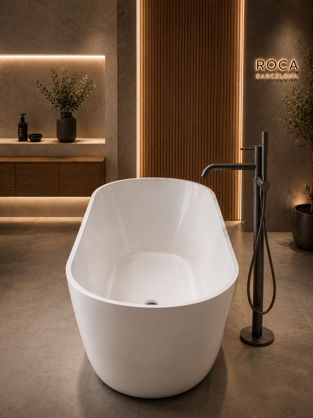 Roca Ona Floorstanding Bath-Shower Mixer