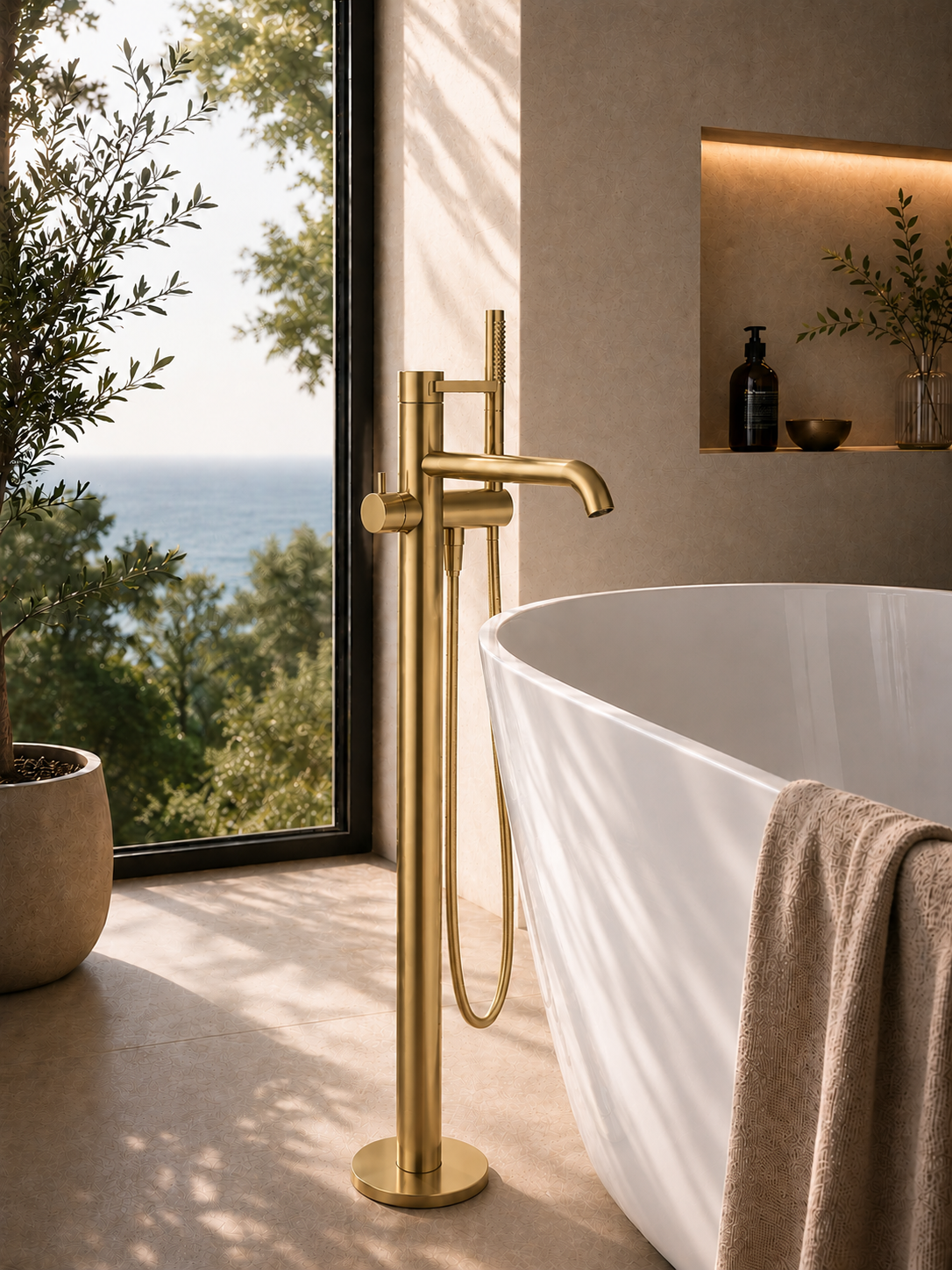 Roca Ona Floorstanding Bath-Shower Mixer