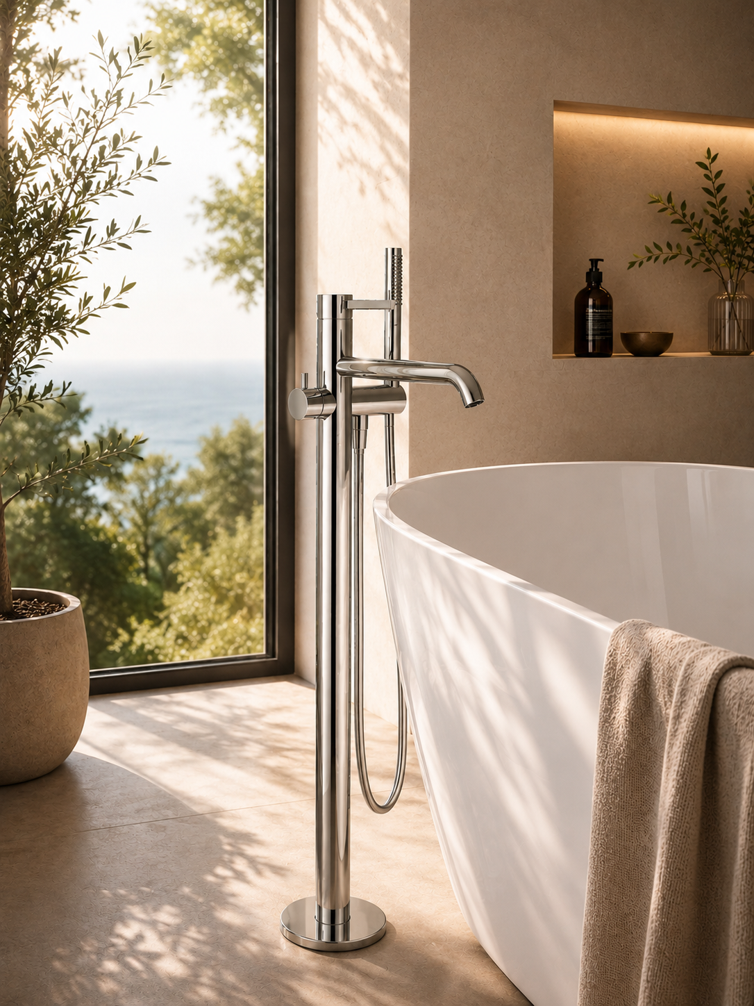 Roca Ona Floorstanding Bath-Shower Mixer