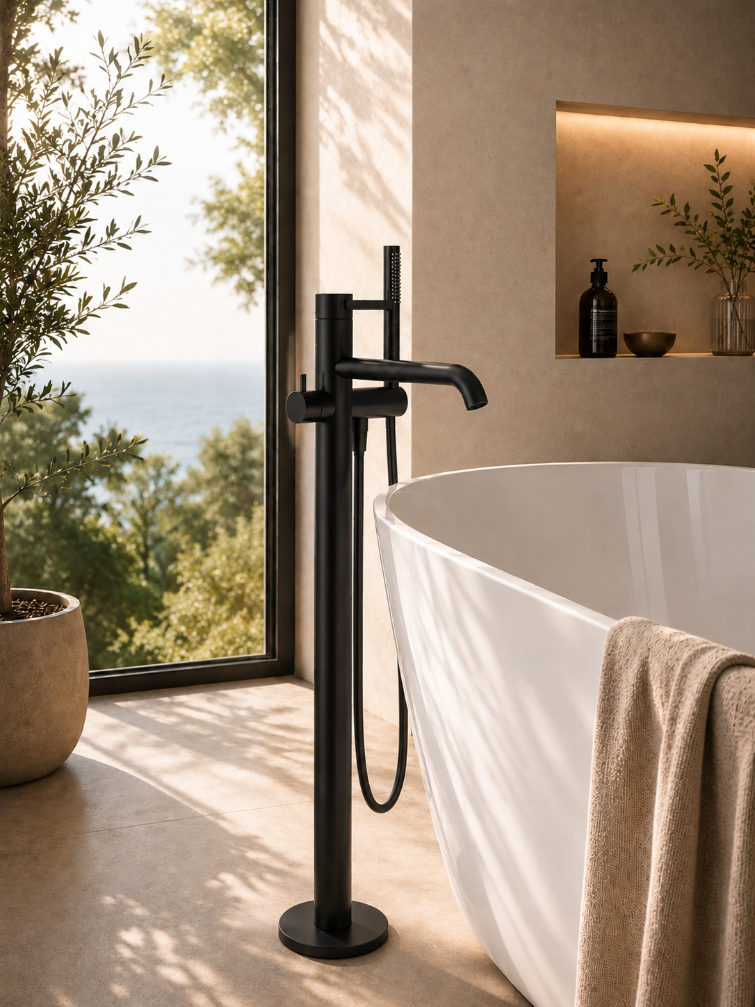 Roca Ona Floorstanding Bath-Shower Mixer