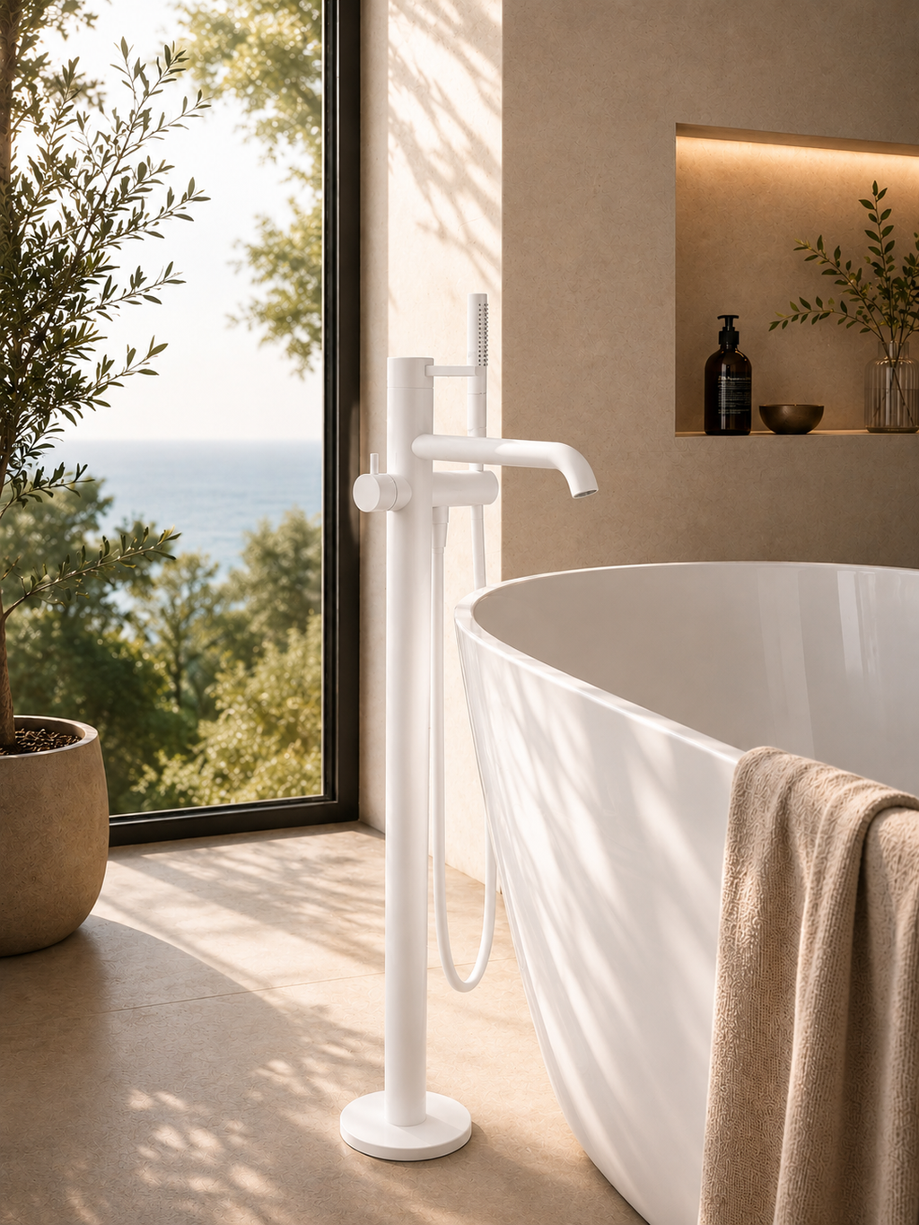 Roca Ona Floorstanding Bath-Shower Mixer