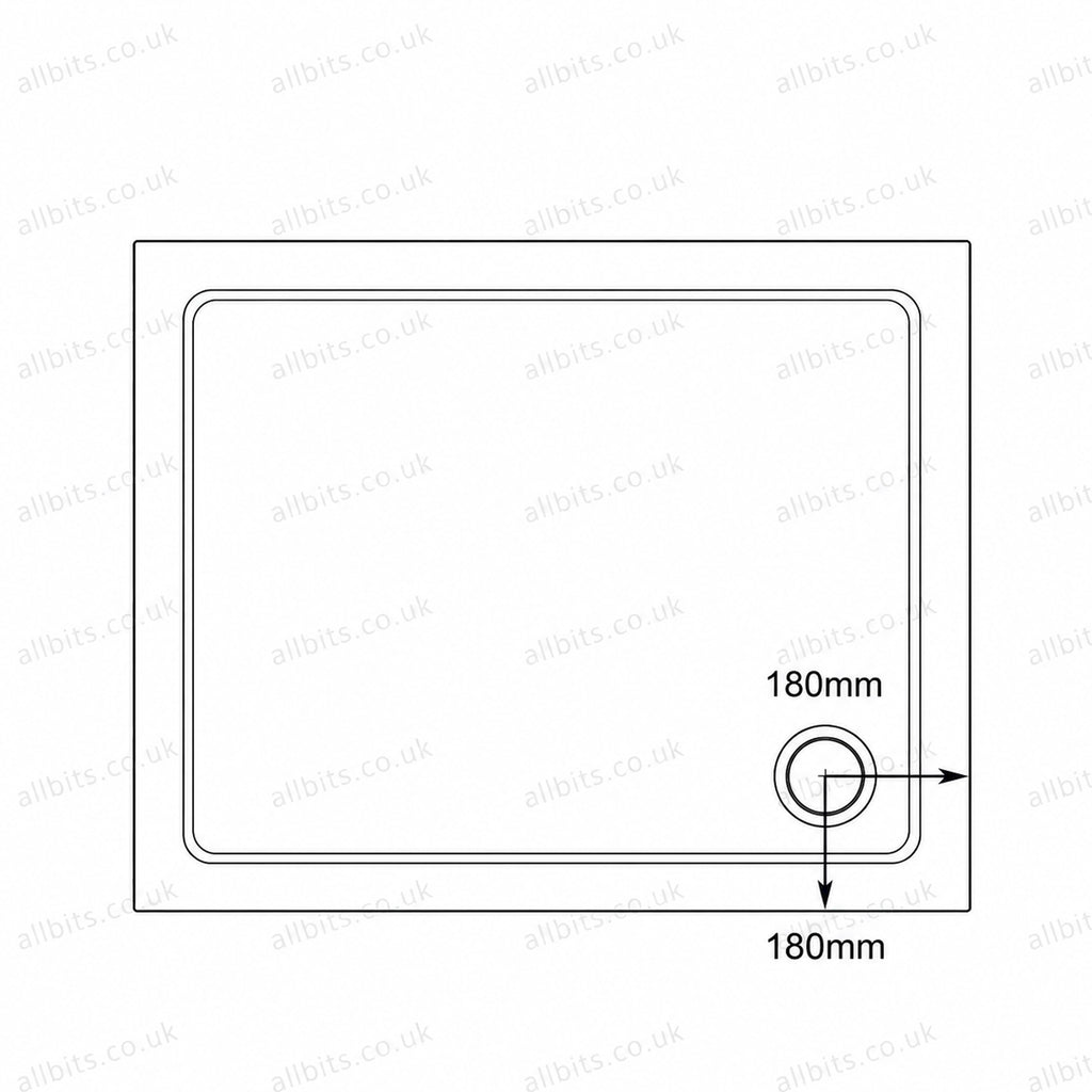 Genesis 80mm Rectangular Shower Trays
