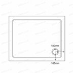 Genesis 80mm Rectangular Shower Trays