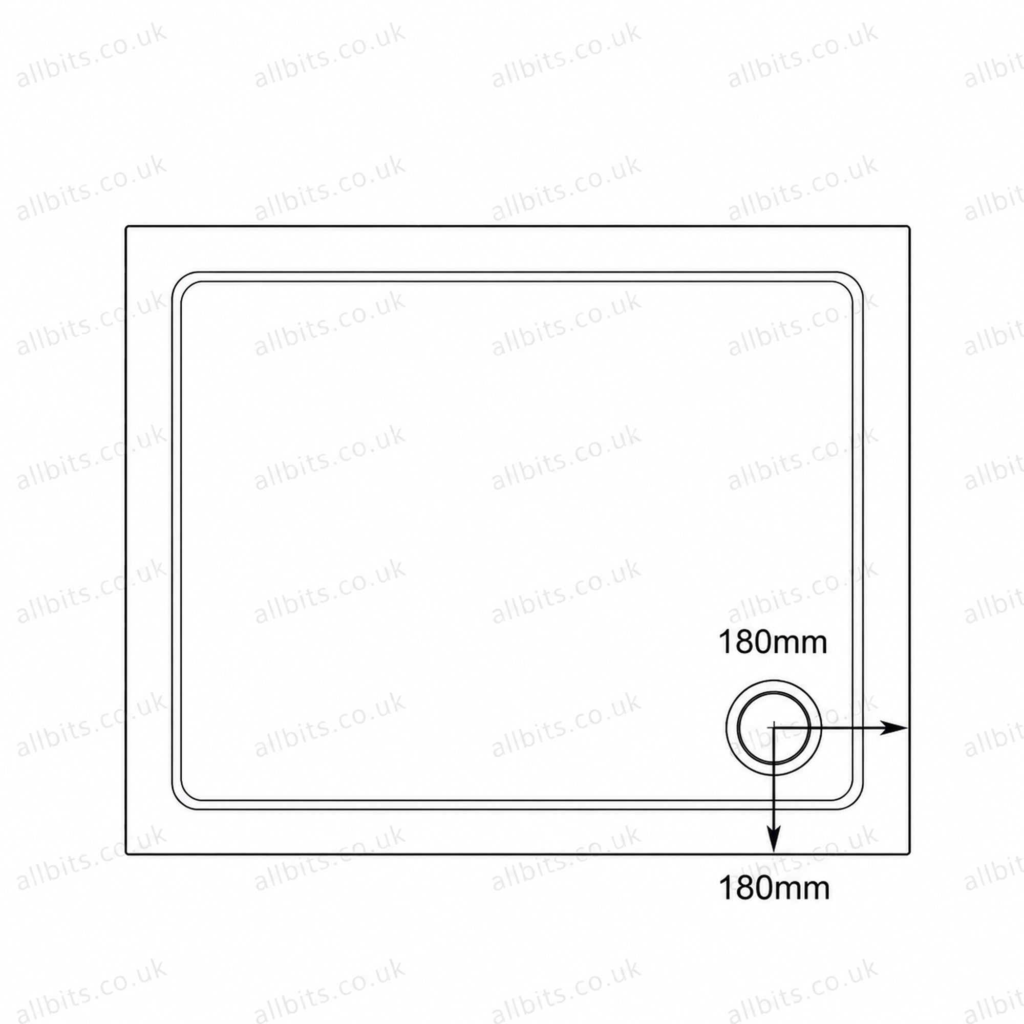 Genesis 80mm Rectangular Shower Trays