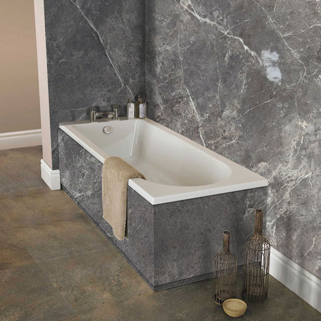 DuraPanel Grey Bonito Gloss Bathroom Wall Panel 11mm | Square Edge or Duralock T&G