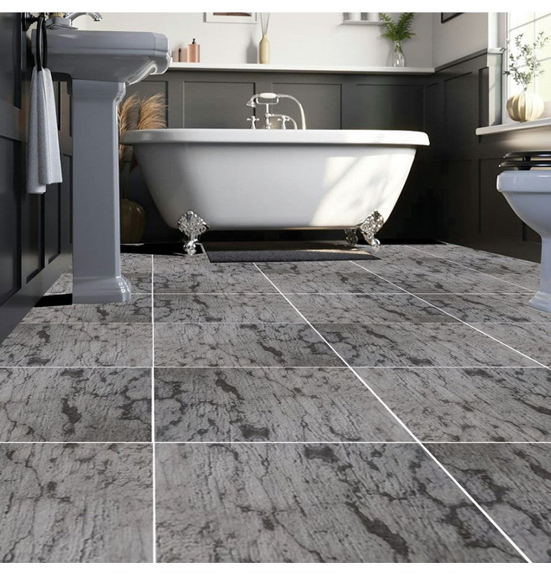DuraFloor Grey Marble Rigid Click Luxury Vinyl Tile Flooring – 1.86m² Pack