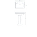 Grosvenor 610 1 Tap Hole Basin and Pedestal