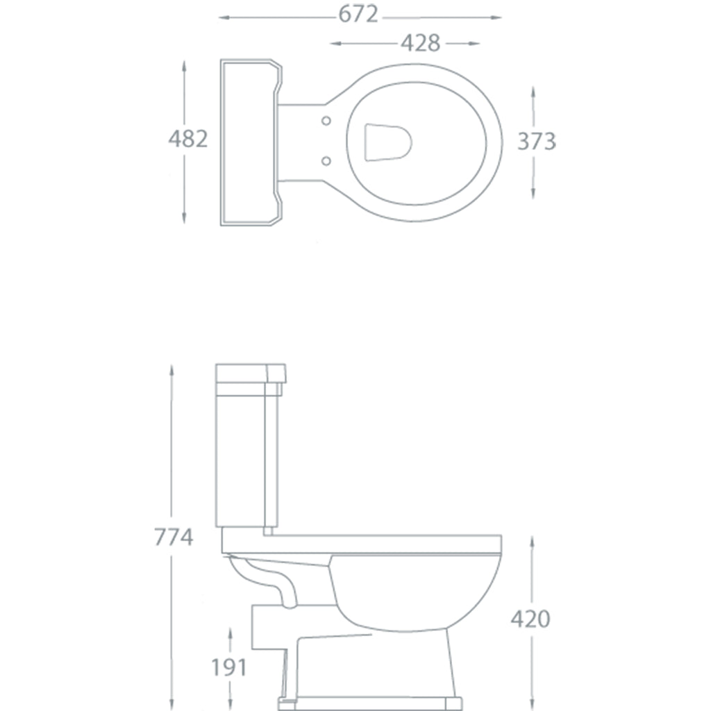 Grosvenor Close Coupled Pan and Soft Close Seat