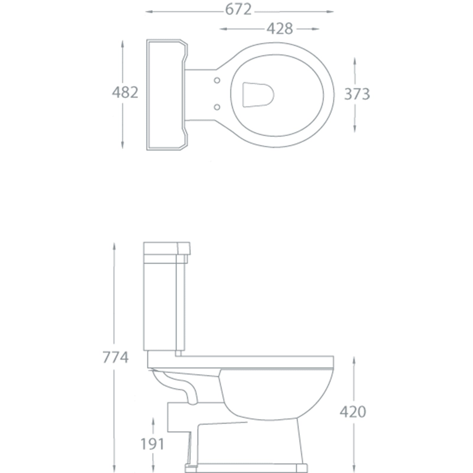 Grosvenor Close Coupled Pan and Soft Close Seat