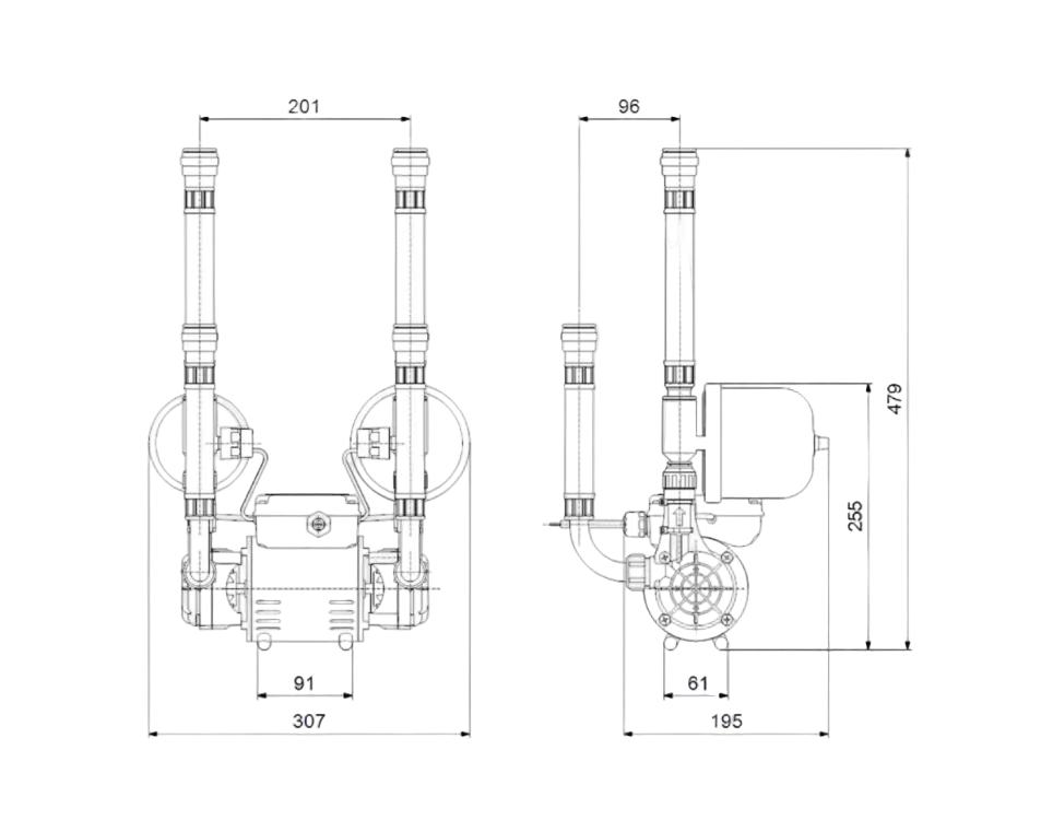 Grundfos STR2-2.0 CN Universal Twin Impeller Regenerative Shower Pump