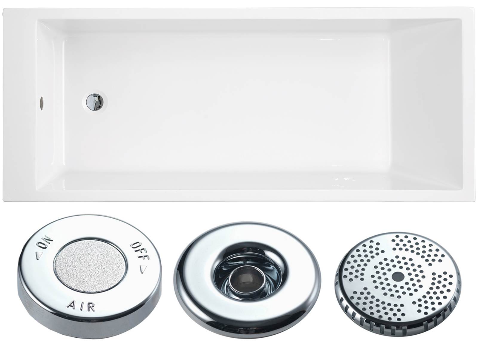 Indiana Single Ended Bath - Whirlpool Option 1