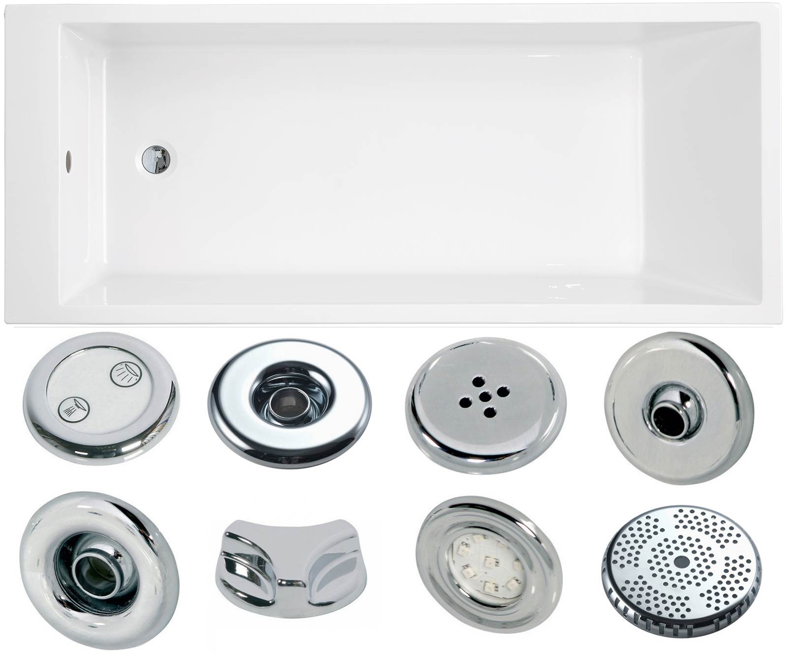 Indiana Single Ended Bath - Whirlpool Option 3