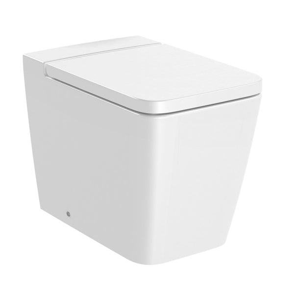 Roca Inspira Square Rimless Back to Wall Pan