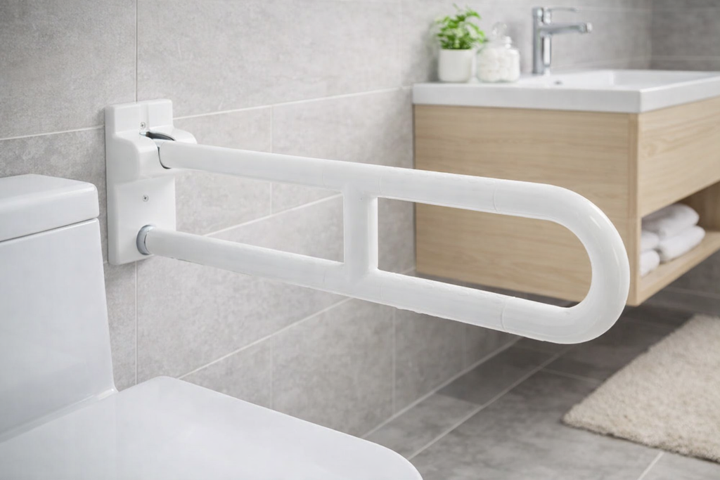 Comfort Folding Support Rail - White
