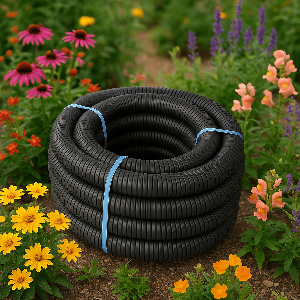 Perforated Land Drain Pipe - 60mm x 25m Coil