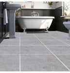 DuraFloor Light Grey Stone Rigid Click Luxury Vinyl Tile Flooring – 1.86m² Pack