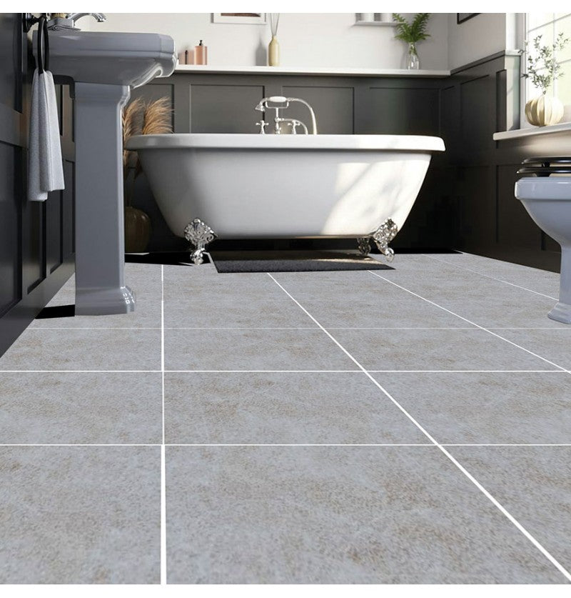 DuraFloor Light Grey Stone Rigid Click Luxury Vinyl Tile Flooring – 1.86m² Pack