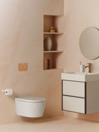 Roca Ona Medium Height Basin Mixer Smooth Body with Cold Start