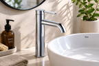 Roca Ona Medium Height Basin Mixer Smooth Body with Cold Start